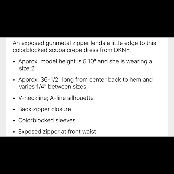 NWT DKNY Colorblock Dress - Picture 4 of 4